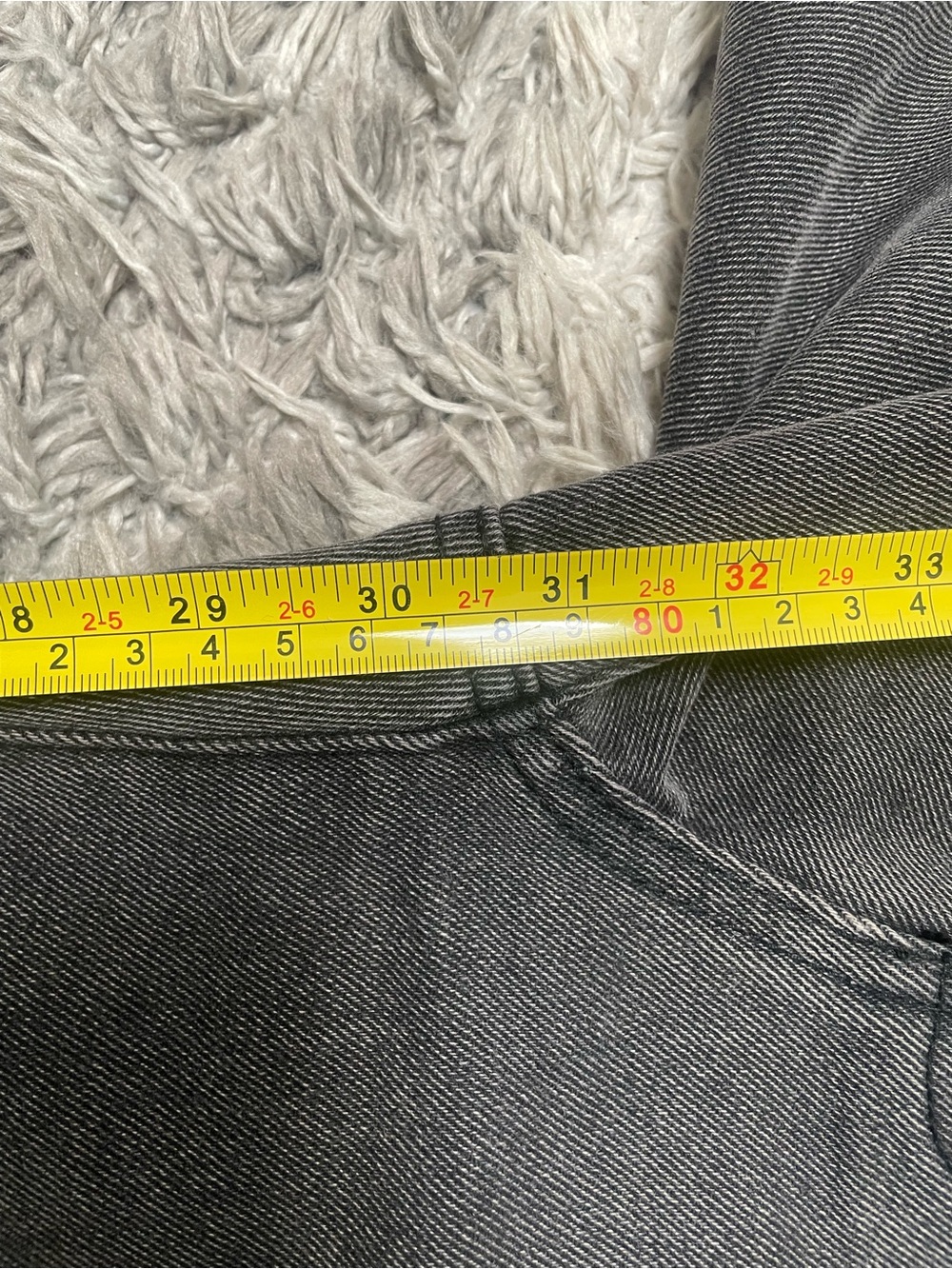 Edikted Washed Low Rise Ribbon Jeans Gray Size S - Picture 6 of 7